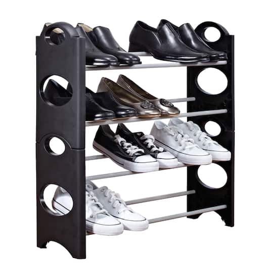 Simplify 12-Pair Stackable Shoe Caddy Rack